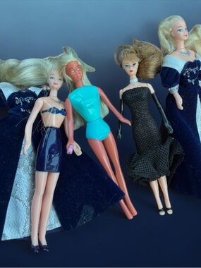 Vintage Barbies Mini Collectible Dolls FOUR